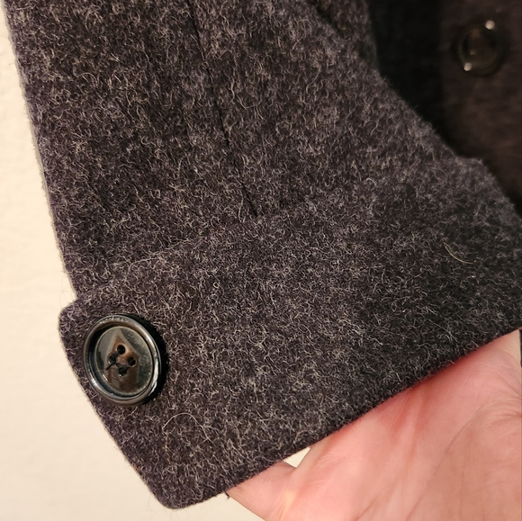 Vintage Fabio Wool Charcoal Gray Women's Peacoat, Size‎ L - Picture 4 of 7